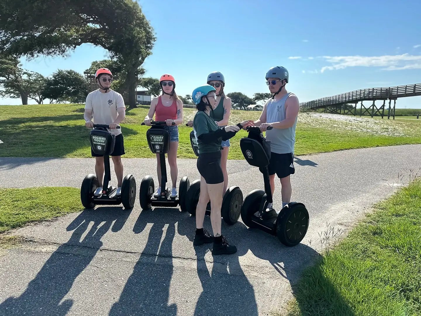 Segway group on trail